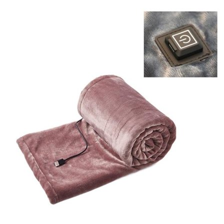 USB Elektrisk Fleece Fortykket Flanell Varmetæppe til Arbejdsbrug