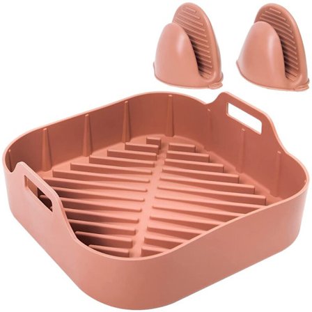 Airfryer silikonform med airfryer tilbehør bakekurv pizzatallerken grillform kjøkkenredskaper B