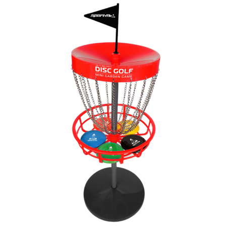 Sportme Discgolf Set Med Korg Uteleksaker Röd