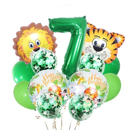 14 st Jungle Animal Lion Air Balloons Set