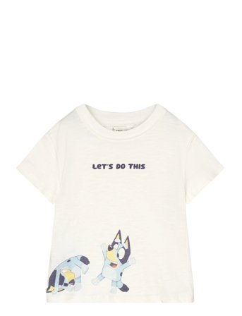 Mango Bluey Printed T-Shirt - White - 2-3