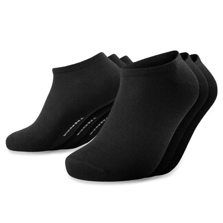FreeFeel | 3-Pack Black Bamboo Ankle Socks for Men