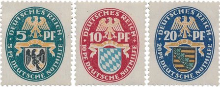 Tyske Rige 1925 - MICHEL 375-377 - Postfrisk