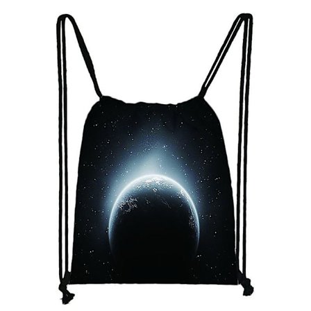 Starry Sky Löparväska med Dragsko Gymväska Skola Yoga Vandring Sportryggsäck (Starry Sky-7)