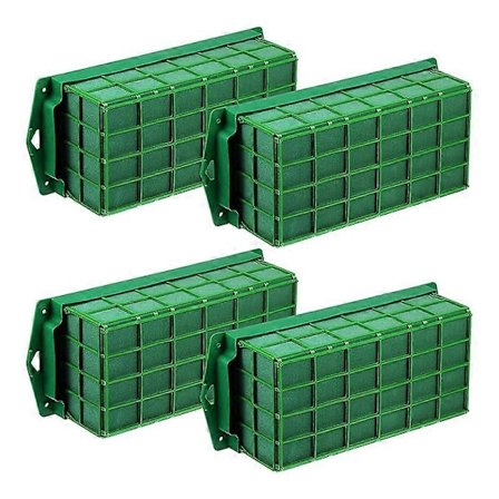 4 stk. Blomsterskum Bur Blomsterholder med Blomsterskum til Blomster Bur Skål til Bordpynt Blomsterarrangement