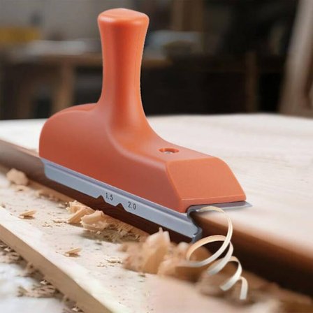 Kanttrimmer - Manuel kantfræser til afgratning, håndværktøj til træ med vinklet klinge til lige og buede PVC-profiler og finer