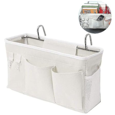 Bed Organizer Sängväska Med Krokar Hängande ficka Loftsäng Förvaringsväska