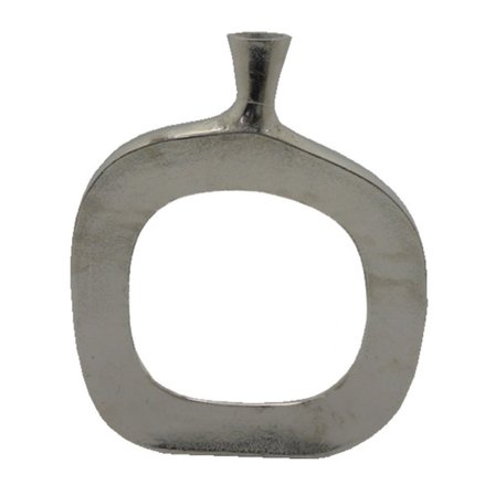 Soikea alumiinimaljakko, 37x6x49cm, hopeanvärinen nikkeli