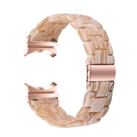 Samsung Galaxy Watch 5 / 5 Pro klockarmband i resinstil - Gul / Vit