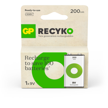 Batteri GP ReCyko 9V 1 stk