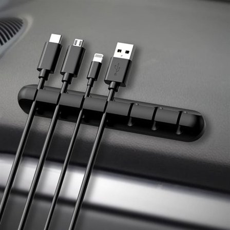 Kabelholder til op til 7 kabler - Svart