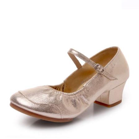Kvinnor Ankelband Latin Salsa Danssko Mjuk Mary Jane Heels