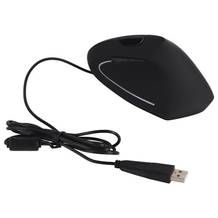 6D Ergonomisk 800-1200-2000-3200 DPI Justerbar Optisk Vertikal Gaming Mus med LED