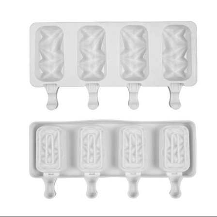 Glassform Cakesicles Silikoneform Geometrisk Mini + 5 stk. Ispinde