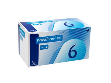 Novofine Kanyle 31G 0,25 x 6 mm, 100 stk.