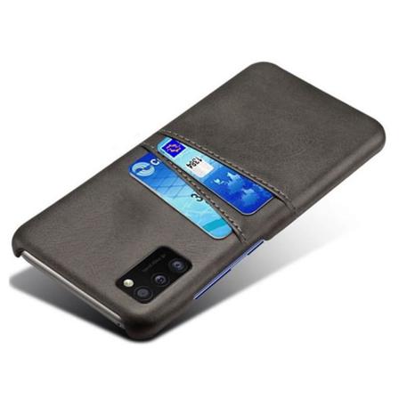 Samsung A41 Stötdämpande Korthållare Retro V2 Svart