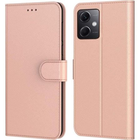 Skyddande skal - E.F.CONNECTION - Redmi Note 12 - Syntetiskt läder - Rosa - Rep resistant