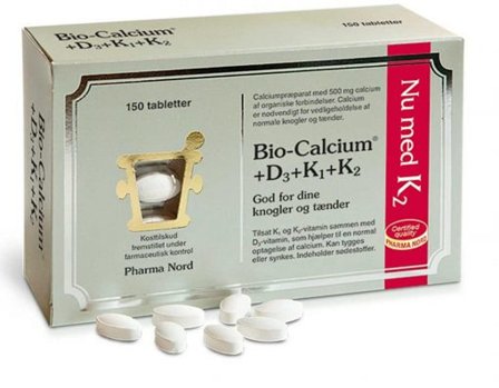 Pharma Nord Bio-Calcium+D3+K 150 tabl., Helse & Madvarer, Mineraler, Multimineraler