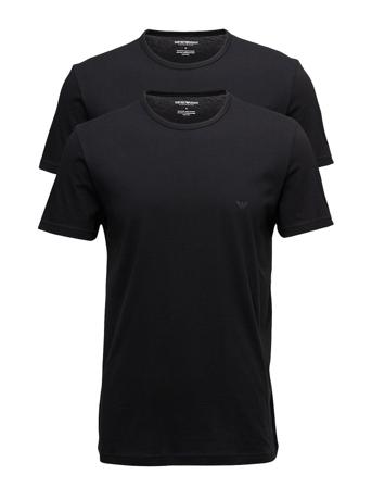 Mens Knit 2Pack Tsh T-shirts Short-sleeved Svart Emporio Armani