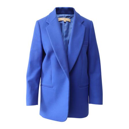 Michael Kors Pre-owned, Michael Kors Single Breasted Blazer in Blue Wool Blauw, Dames, Maat:S