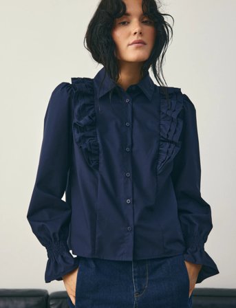 Noella Lucina Blouse - Navy - XXL