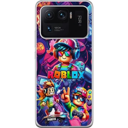 Kompatibel Mobilcover til Xiaomi Xiaomi Mi 11 Ultra Farverig Roblox gaming gruppe med hovedtelefoner, controllere og neonfarver perfekt til børn og g
