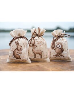 Stickpackung Dufttütchen Süße kleine Tiere 3-er Pack - Vervaco