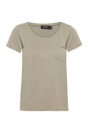 Slcolumbine Tee T-shirt Top Grøn Soaked In Luxury