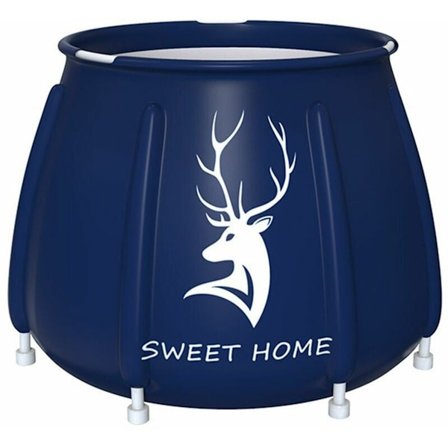 Sammenklappelig badekar 6-trins PVC boblebad