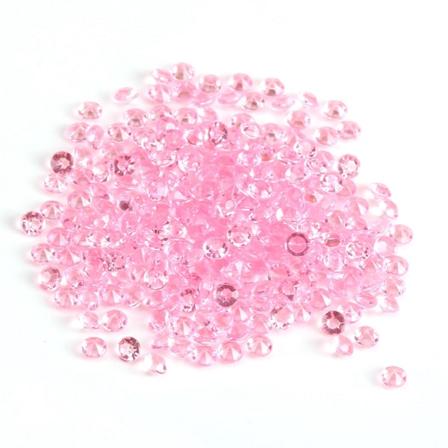 1000 stk./pose 4 mm klare akrylperler vasefyld bryllupsfest dekoration DIY tilbehør lyserød