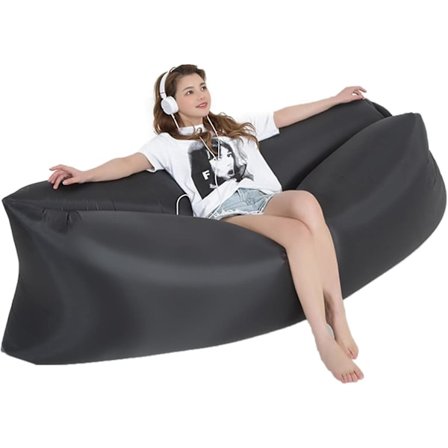 Uppblåsbar Lounger Luftsoffa, Uppblåsbar Soffa Säng Campingstol, Bärbar Lat Soffa Luftstol för Resor/Camping/Vandring/Strandfester
