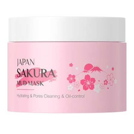 Sakura Ansigtsmaske, Fugtgivende Pore Rengøring Oliekontrol, Fugtgivende Antioxidant Formindsker Porer, Blød Glat Hud, Forbedrer Hudens Elasticitet 