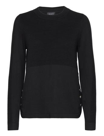Pullover-Knit Light Pullover Svart Brandtex*Betinget Tilbud
