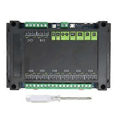 8-kanals relämodul med fotokopplingsisolering, USB-port och BOOT-stift för Raspberry Pi Pico ( )
