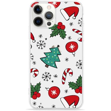Joulusuojakuori - Joulupukki - Läpinäkyvä muotoilu - TING - Pehmeä TPU-silikonikuori - Yhteensopiva iPhonen kanssa