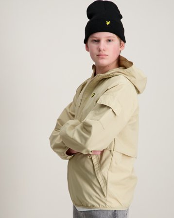 Lyle & Scott Hooded Windbreaker Jacket Beige Jakker Dreng - Kids Brand Store