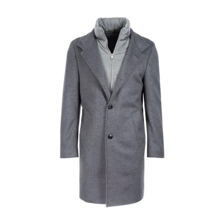 Baldessarini, Single-Breasted Coats Grijs, Heren, Maat:2XL