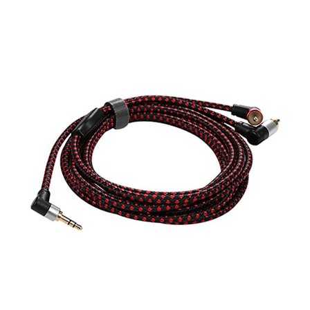 3,5 mm til han RCA-adapter Dobbelt Vinkel HD RCA-konverteringskabel til videobåndoptager DVD-afspiller TV Videokamera