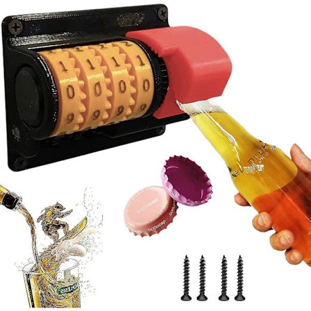 Öloppare med räknare, väggmonterad kapsylöppnare, väggmonterad kapsylöppnare, öloppare med räknare med exakta siffror, ölflaska