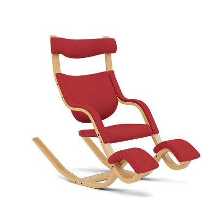 Varier Furniture Gravity - Red Wool - Light brown base