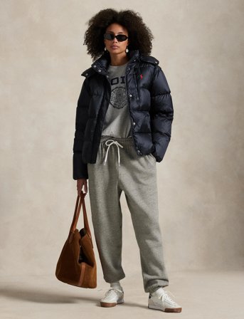 Polo Ralph Lauren Water-Repellent Quilted Down Jacket - Navy - XL