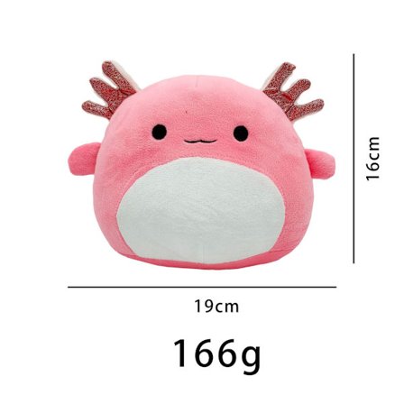 Axolotl Plysch Toys Salamander Kudde Pulver