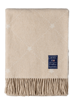 Lexington Signature Star Recycled Wool Throw Filtar & plädar Unisex Beige 130X170