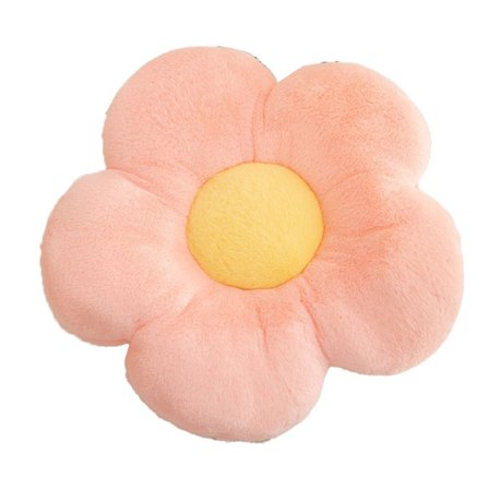 Blomsterpude, blomstformet pude, pude, lyserød pude