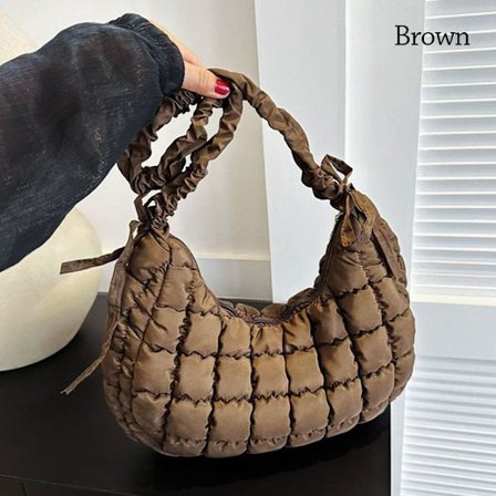 Rutete skuldervesker Messenger Bag BRUN