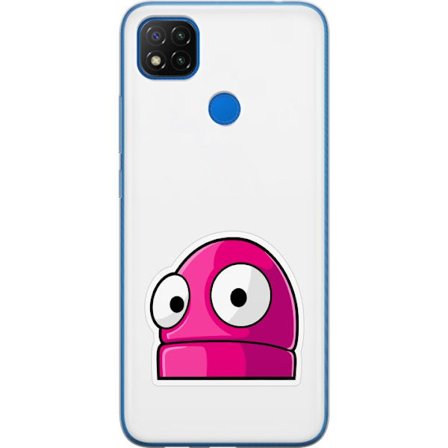 Kompatibel Mobilcover til Xiaomi Xiaomi Redmi 9C NFC Rosa tegneseriefigur med store øjne i legende og humoristisk stil