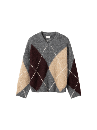 Noella Lai Knit - Medium Grey Mel Tröjor Dam Grå S/M