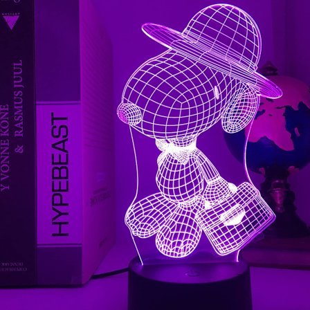 3D nattlampa Original god Snoopy Stitch 16 färgskiftningar,