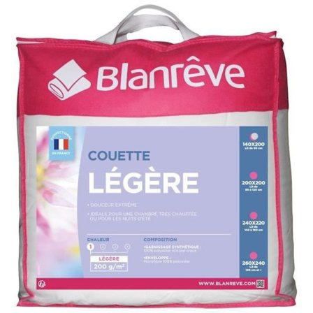 BLANREVE Lätt mikrofiberduvet - 140 x 200 cm - Vit