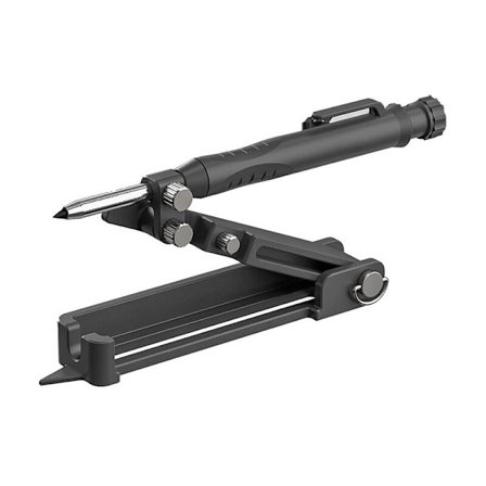 Multifunksjonell skriververktøy for trebearbeiding Konturkopierer Konturmåler Tre skriververktøy Formduplikasjon Merkeverktøy Mål gulvhjørne, svart